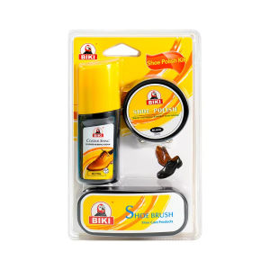 BIKI Black KS Colorless Universal Cleaning and Maintenance Set Liquid Shoe Wax – Deep Shine & Long-Lasting Protection