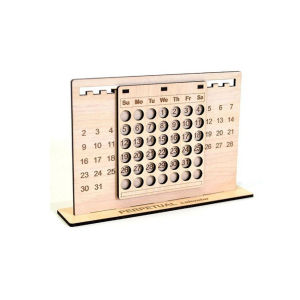 Lịch vạn niên ngày tháng để bàn trang trí bản phối màu