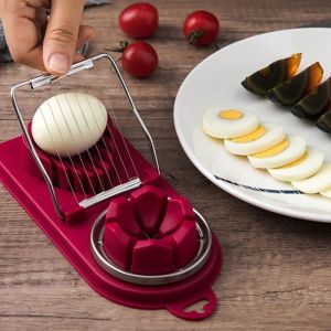 Stainless Steel Multifunction Fruit Egg Cutter Chopper Peeler Egg Slicer Sectioner Mold Home Kitc Cutting Egg Slicers Wire Kitchen Accessories