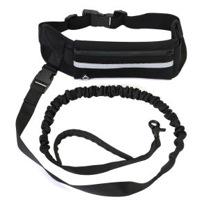 HATELI Hand Free Dog Leash for Pet Reflective Nylon Leashes Puppy Walking Running Jogging Pet Dogs Waist Belt Traction Rope Durable Training Leash