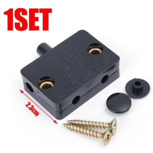 2Sets Household Automatic Reset Switch Kit Wardrobe Closet Cabinet Black White Light Control Button Home Accessories