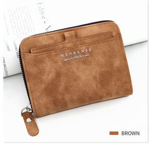 Dompet Wanita Impor Korean Style Vertikal Resleting Kulit PU Menbense Dompet Lucu