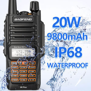 【Philippines warehouse 】Baofeng UV-9R Plus 20w Walkie Talkie Long Range 50km Amateur Radio Dual Band UV9R Portable CB Radio waterproof Communicator 9800mah Larger Battery BF-9700 Two Way Radio Support COD for Christmas Gift uv9r