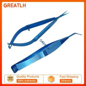 GREATLH Scissor Ophthalmic Vannas Capsulotomy Scissors Animal Experiment Vascular Scissors Veterinary Ophthalmic Instruments