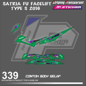 SATRIA FU FACELIFT   (COD) STIKER STRIPING MOTOR SUZUKI SATRIA HOLOGRAM DAN TRANSPARAN