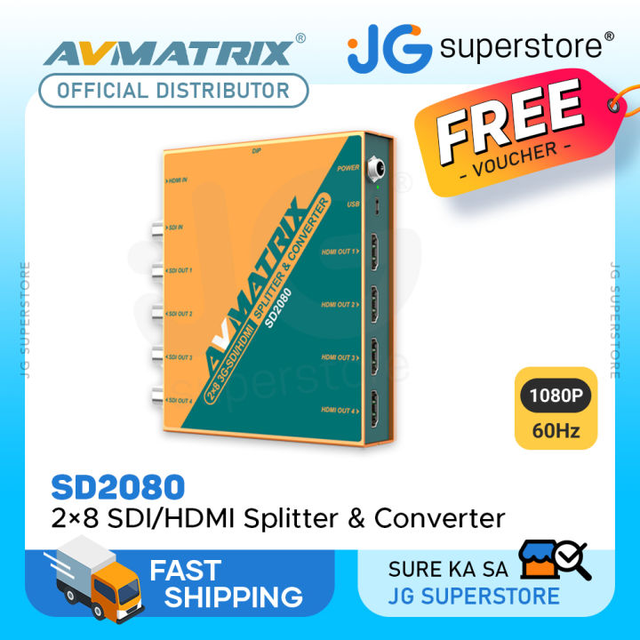 AVMatrix SD2080 2×8 SDI/ HDMI Splitter & Converter with SDI