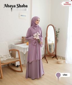 Aabaya Shaba l Gamis l Abaya l Shaba l Mewah l Satu Set Pashmina l Dress Murah l Kondangan l Dress Lebaran l Pesantren l Seragaman