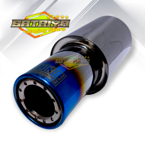 Knalpot Racing Mobil HKS Gronel Cincin Full Stainles Bass 33cm Blue