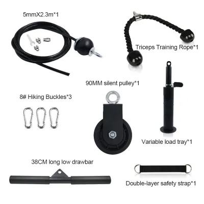 【COD】Fitness DIY Pulley Cable Machine，Muscle Fitness System Loading DIY Pulley Cable Machine， Attachment System Loading Pin Lifting Arm Biceps Triceps Blaster Hand Strength Training Equipment