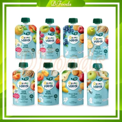 (Date 2026) Combo Hoa quả nghiền Fruto Nga 90g trái cây nghiền cho bé ăn dặm từ 4 tháng
