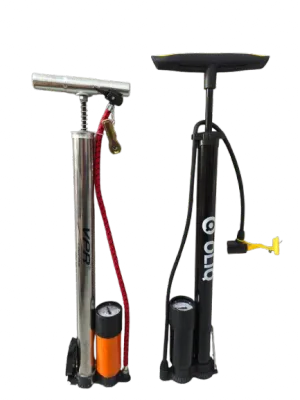 Pompa Angin Manual + Meter untuk Sepeda Motor Ban dan Roda