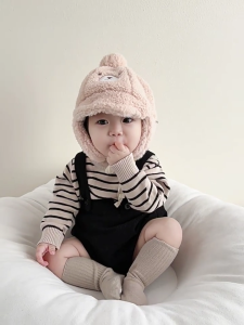 Lovely Cartoon Winter Trapper Hat for Boys Girls Windproof Warm Hat Infant Baby Bonnet Caps with Soft Fleece Lining