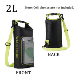 WildPioneer waterproof bag dry bag ipx6 touchscreen pvc beach swim boating hiking crossbody black