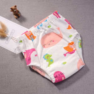 6 Layers Waterproof Potty Training Pants Baby Toddler Kid Underwear Cloth Diaper Pant Seluar Bayi Learning Pant