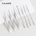 MAANGE 4Pc/7Pcs Blackhead Removal Kit Stainless Steel Removal Pore Acne Cleanser Facial Care Tool Set. 