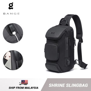 Bange Shrine Multi Compartment USB Anti-Theft Water Resistant Outdoor Travel Business Sport Ipad Men Light Sling Bag