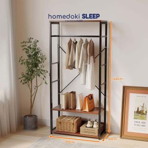 Homedoki Rak Baju Gantung / Stand Hanger / Rak Baju / Rak Pakaian / Rak Gantung Baju Kayu