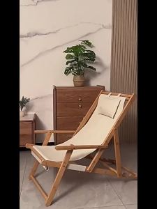 Outdoor Folding Chair Reclining Chair Foldable Portable Picnic chair Adjustable Chair Wooden