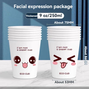 100pcs disposable paper cups extra thick disposable water cups household and commercial disposable products Disposable paper cup