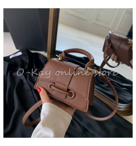 O-KAY Ladies Korean Version Pure Color Simple Classy One-Shoulder Portable Cross-Body Small Square Bag Mothers Day Gift