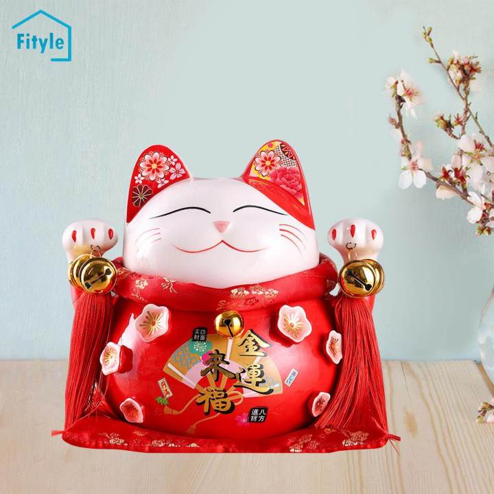 Feng Shu Manek Neko Lucky Cat Con Bank For Wealth | Manek Neko