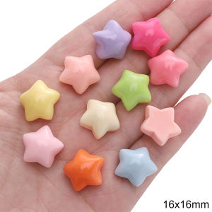 20Pcs Dễ thương Sặc Sỡ hạt nhựa Sao Hình Dạng tim hoa hạt cườm rời Hỗn Hợp Gói Cho Vòng tay thủ công Vòng Cổ Bông Tai Keychain Tự Làm Thủ Công Phụ kiện làm đồ trang sức