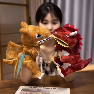 JOJO CASTLE Dinosaur Plush Toys 25cm Hand Finger Story Puppet Kawaii Dolls Educational Baby Toys Velociraptor Charizard Doll Gifts for Children Kids