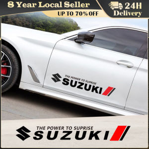 1 pairs Car Accessories Door Handle Sticker Rear View Mirror Stickers Waterproof Badge Decals For Suzuki Swift Dzire Small 115 Raider 150 Ertiga Celerio Skydrive Alto Multicab Jimny Vitara Ciaz Apv Sticker Emblem Logo Key Chain Parts