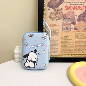 FWFHTP Kuromi Pachacco Winnie Data Cable Storage Box Large Capacity EVA Lipstick Case Multifunctional Udisk Drive Organizer Outdoor Travel