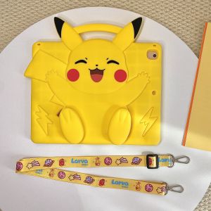 Vỏ máy tính bảng hoạt hình 3D Pokémon Pikachu cho iPad Mini 1-7 / Air 1-6 / Pro 9.7-11 (2018-2025) / 7-9th / 10th Gen M3 Vỏ máy tính bảng trẻ em2026