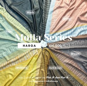 EXSLUSIVE MOLLA Series Jilbab Journey Scarves X Indra Kanaya PROMO Akhir Tahun 2024