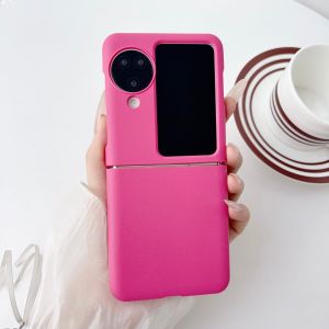 Trường hợp Oppo Find N2 lật tìm thấy N3 lật trường hợp Silicone Mỏng mảnh dẻ Grip cứng PC điện thoại bảo vệ trường hợp đối với phụ nữ matte đồng bằng màu trơn thẩm mỹ dễ thương nữ tính trường hợp với máy ảnh bìa