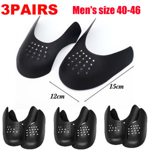 10Pcs Light Anti Crease Protector Toe Cap Crease Bending Supporting White Black Breathable Shoe Support Frame Crease-Resistance for Sports