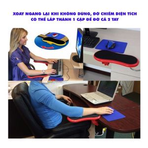 Bàn di chuột bảo vệ cổ tay chống mỏi tay xoay khung đỡ bảo vệ cổ tay lòng bàn tay giá đỡ cổ tay kê lót chuột PC