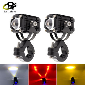 Motorcycles Headlight Fog Lamp Super Bright Work Spot Light For Motorbike Bicycle Off-road 4X4 SUV Dual Color