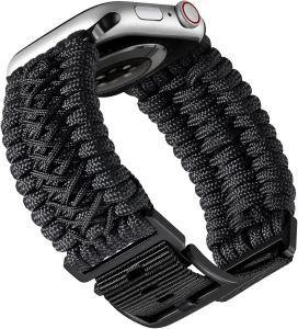 BINLUN Watch Band Compatible with Watch 44mm 45mm 46mm 49mm Braided Paracord Nylon Watch Strap Replacement Compatible with iWatch Ultra/Ultra 2 Series 10/9/8/7/6/5/4/SE/SE2/3/2/1 for Men
