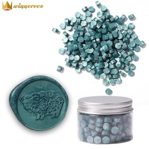 200pcs Vintage Octagonal Wax Seal Beads Retro Stamp Tablet for Envelope