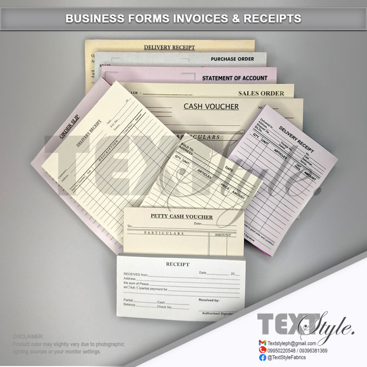 Textstyle Business Forms Receipt and Invoices Delivery Receipt Sales ...