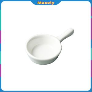 Masely Ceramic Soy Sauce Bowl Mini Seasoning Dish with Single Handle For Seasonings Make Desserts