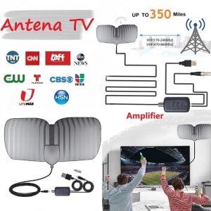 Antena TV Digital DVB-T2 Indoor Outdoor Booster Antenna Analog Bisa Untuk STB Dan TV Dengan Booster