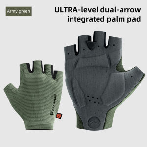 WEST BIKING Half Finger Cycling Gloves Summer Bicycle Gloves Integrated Shock Absorption Palm Cushion Breathable Mountain Bike MTB Gloves Cycling Accessories