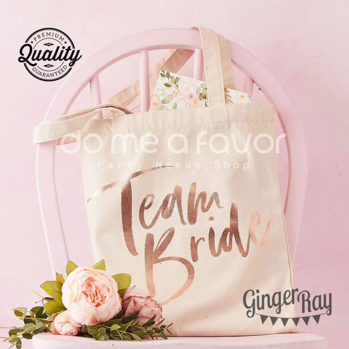 Team Bride Printed Tote Bag Floral Hen Party Lazada PH