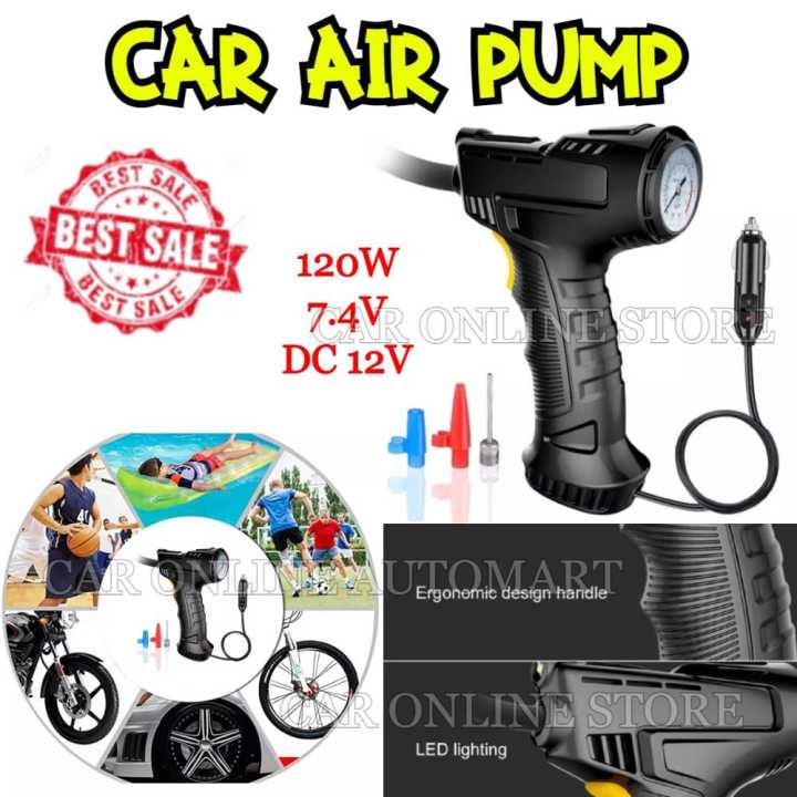 120W Wireless Car Tire Inflatable Pump Rechargeable 7.4V DC12V Auto Air