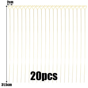 YESPERY คลิปกระเป๋าเก็บบัตรโลหะสีทอง20ชิ้น31ซม. คลิปหนีบโปสการ์ดรูปดอกไม้สีเค้กอุปกรณ์สำหรับห่อ