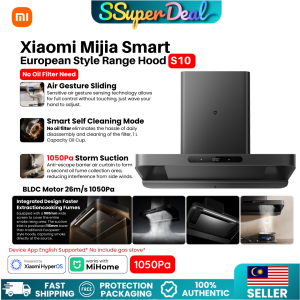 Xiaomi Mijia Smart European Style Range Hood S10 AI Supercharged Kitchen Cooker Smoke Gas Stove Asap Dapur 小米净油烟机 厨房