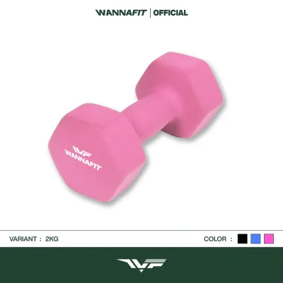 WANNAFIT Dumbbell 2kg Vinyl Neoprene | Dumbell Barbell Dumbel Barbel 2 kg | Alat Latihan Beban
