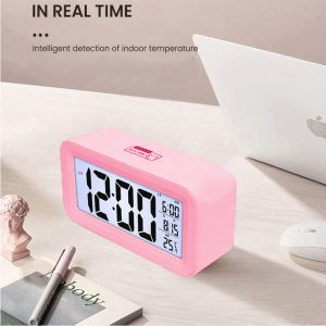 Digital Alarm Clocks Snooze with LED Night Light Temperature Calendar Date/Jam Loceng Digital