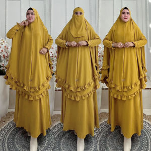 BISA COD! Set Dress/One Set Gamis Syari Kode EMESE Bahan Kringkel Premium By Ory AjeZas Collection