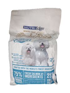 NutriEdge Dog Grain Free 4KG Grain Free Blue water Delight Salmon Whitefish Tuna White Coat / Lamb Dark Coat Formula