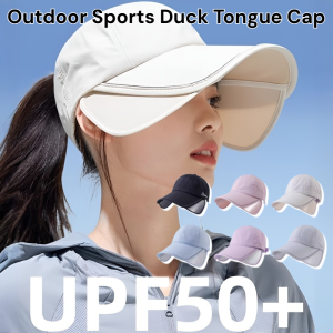 Outdoor Sports Duck Tongue Cap Large Brim Womens Adjustable UV Protection Sun Visor Hat for Summer